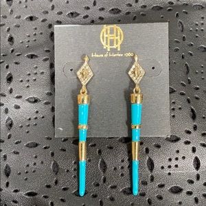 House of Harlow turquoise earrings - never worn